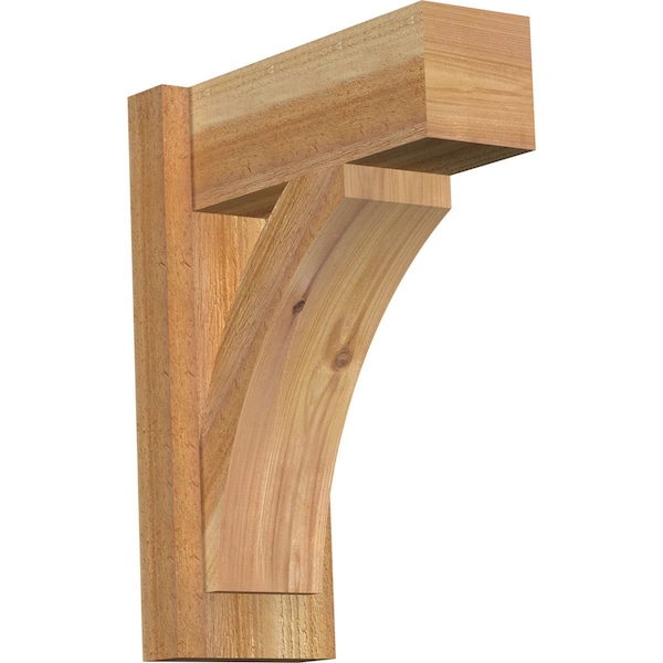 Ekena Millwork Thorton Block Rough Sawn Outlooker, Western Red Cedar, 6"W x 14"D x 18"H OUT06X14X18THR05RWR - main